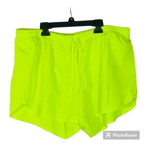 Old Navy women active swimwear shorts yellow XL polyester elastic waist